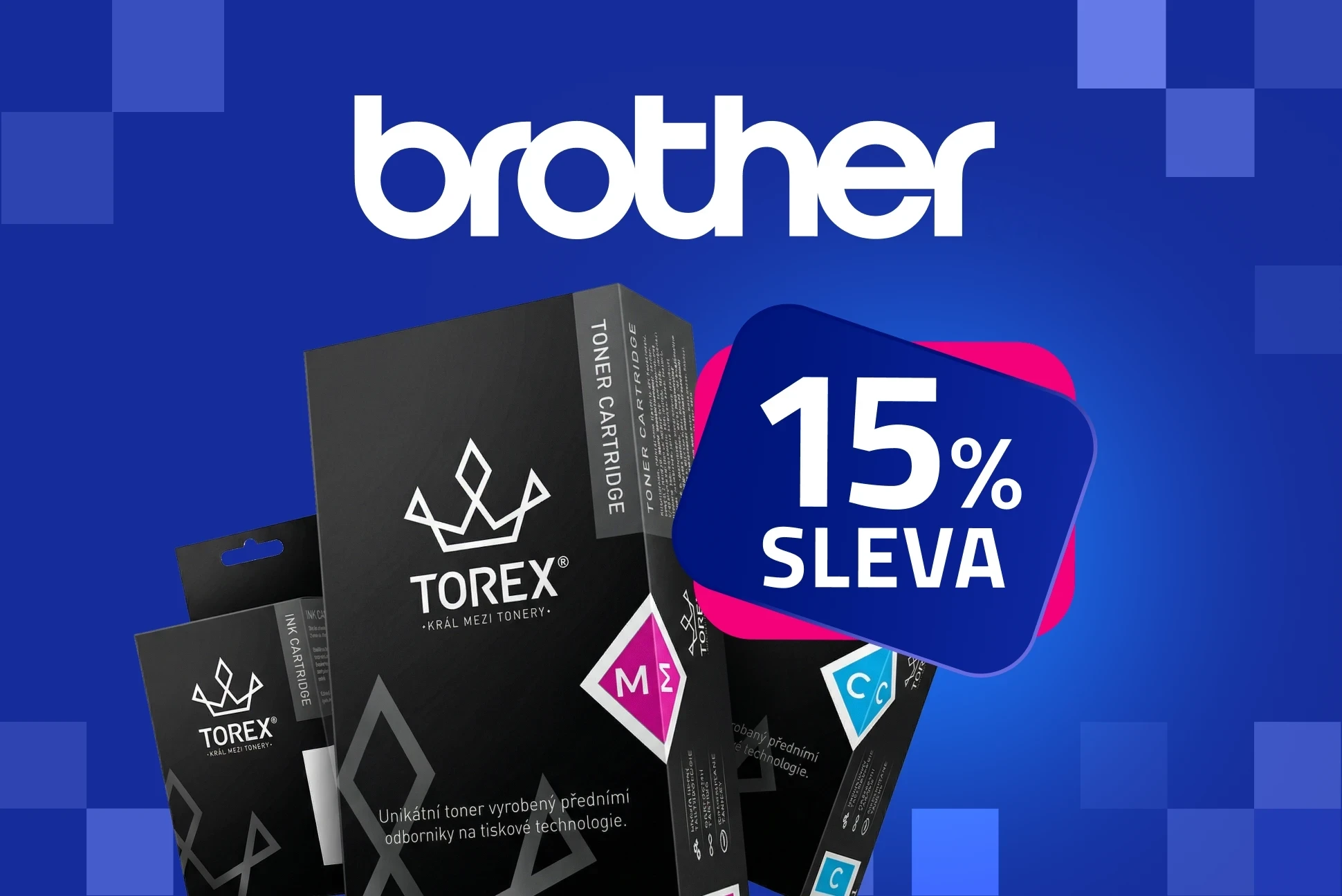 Sleva 15 % na náplně TOREX pro tiskárny Brother
