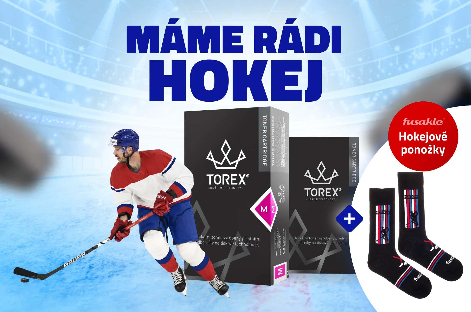 Máme rádi hokej: malý dárek k nákupu náplní TOREX