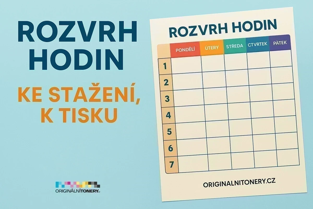 Školní rozvrh hodin ke stažení a okamžitému tisku