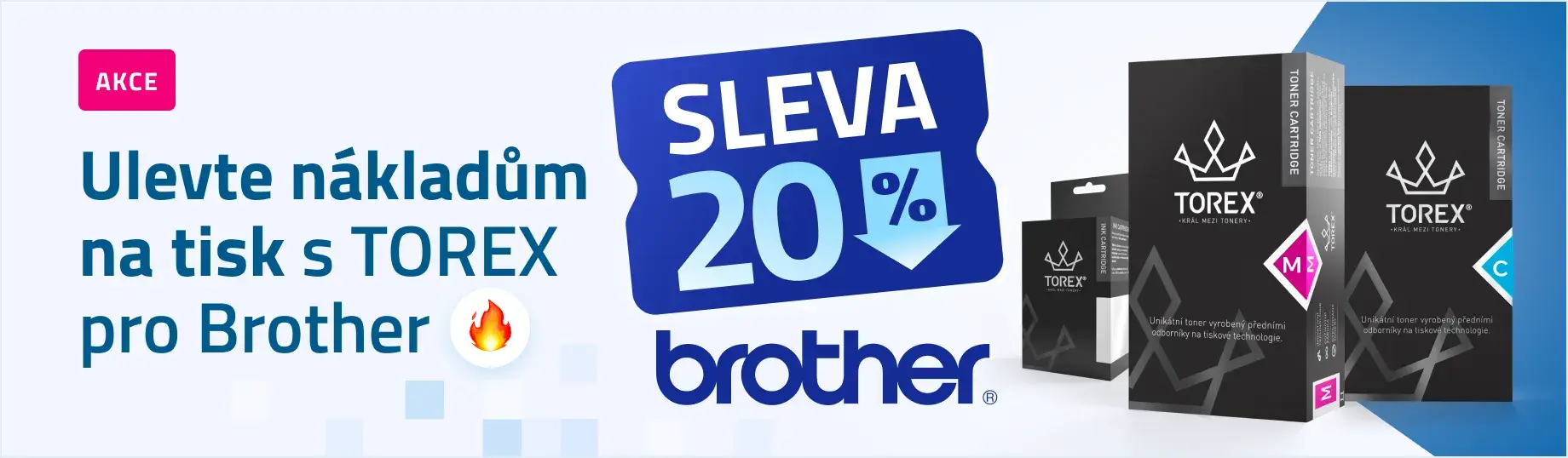 Sleva 20% na náplně TOREX pro tiskárny Brother